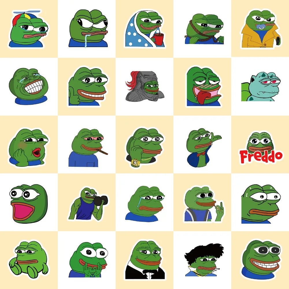 Sad Frog PEPE Humorous Sticker Collection™