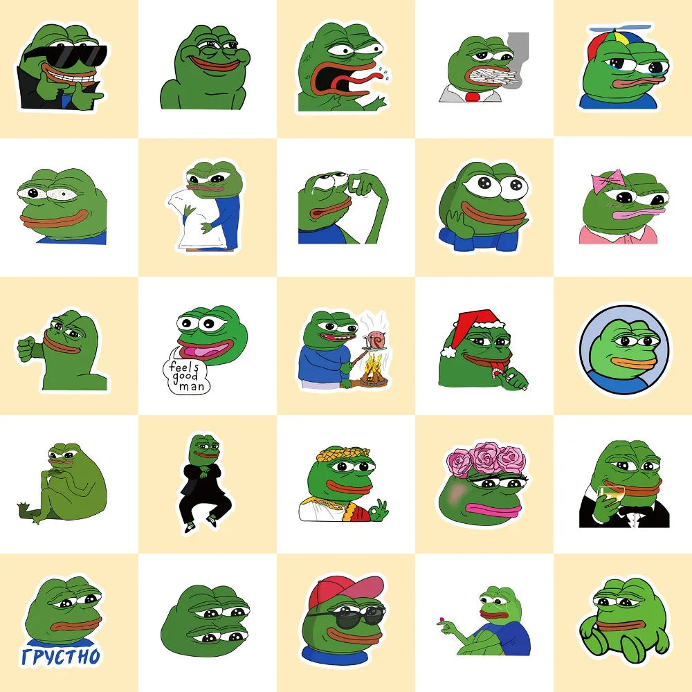 Sad Frog PEPE Humorous Sticker Collection™